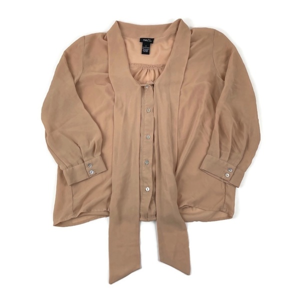 Rue 21 Womens Juniors Blouse Tan Small - Picture 1 of 8